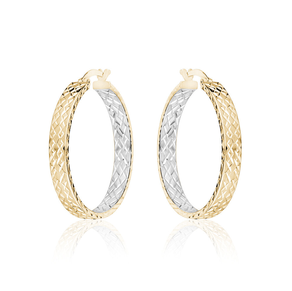 10k Two Tone DC Hoops