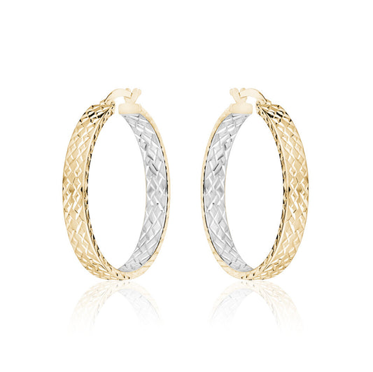10k Two Tone DC Hoops