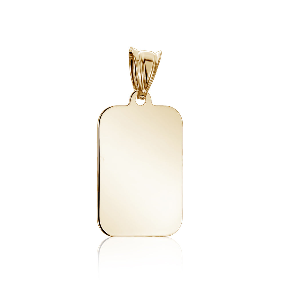 10k Yellow Gold Engravable Pendants & Charms