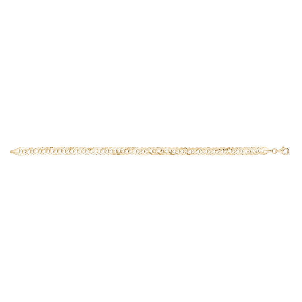 10k Yellow Gold Light Double Link Ladies Bracelets