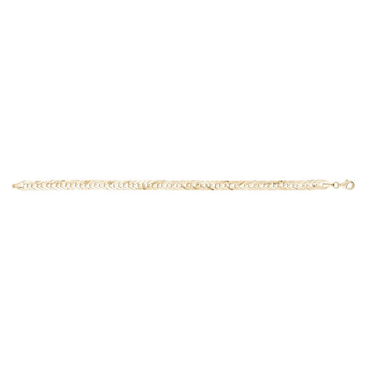 10k Yellow Gold Light Double Link Ladies Bracelets