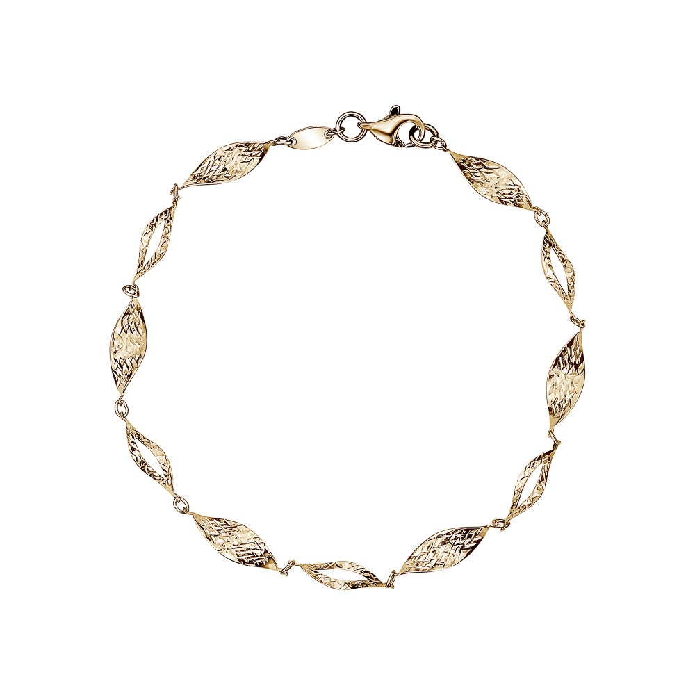 10k Yellow Gold Light Weight Twist DC Bracelets
