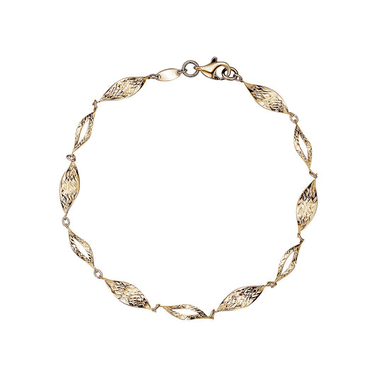 10k Yellow Gold Light Weight Twist DC Bracelets