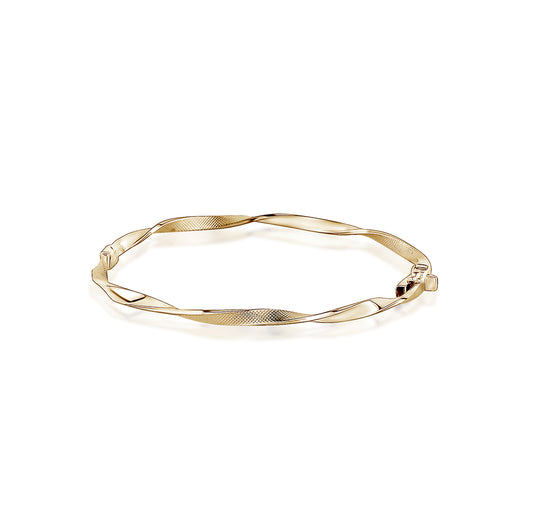 10k Yellow Gold Twist Bangles