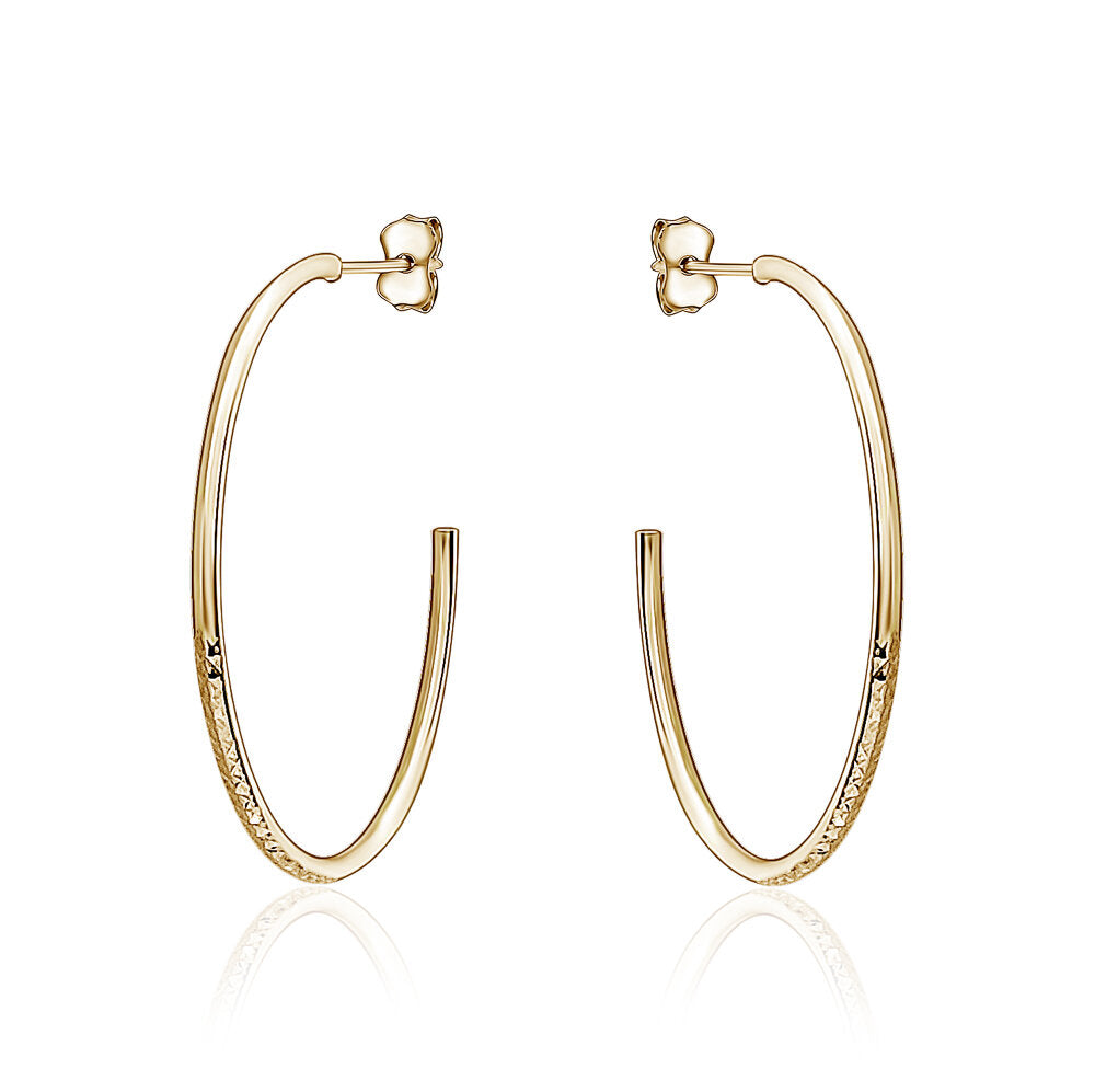 10k Yellow Gold DC Hoops Studs