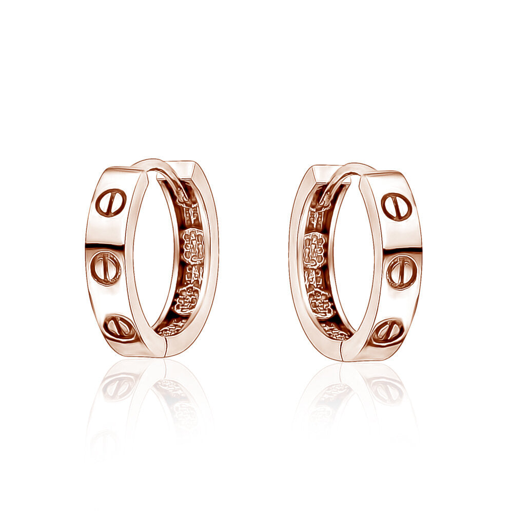 10k Rose Gold Huggies