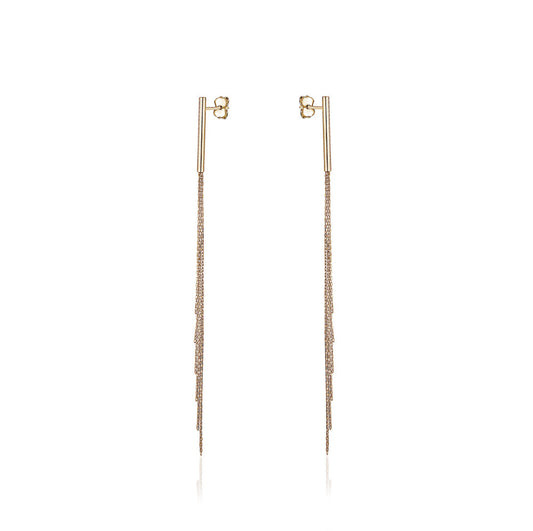 10k Yellow Gold Sexy Waterfall Earrings