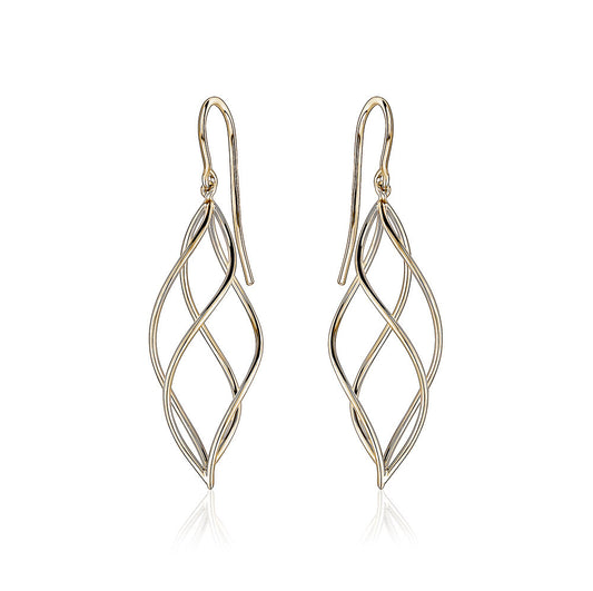 10k Yellow Gold Fancy Drop Earrings