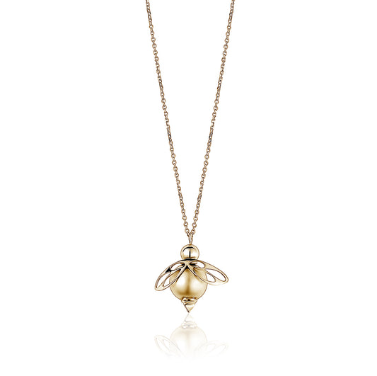14k Yellow Gold 3D Honey Bee Necklaces