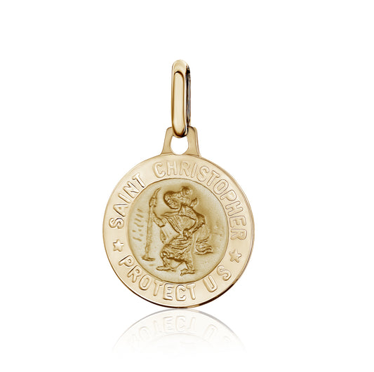10k Yellow Gold Round St. Christopher Pendants & Charms