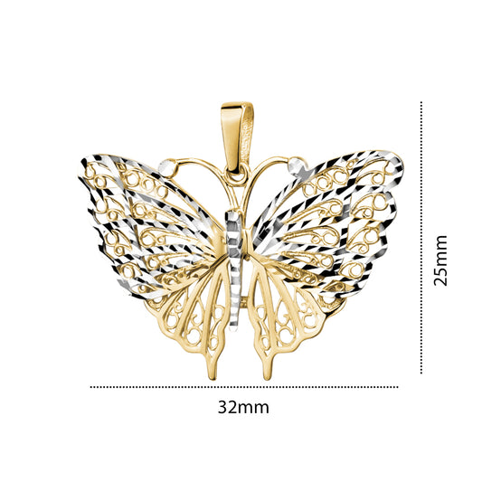 10K TT BUTTERFLY CHARM