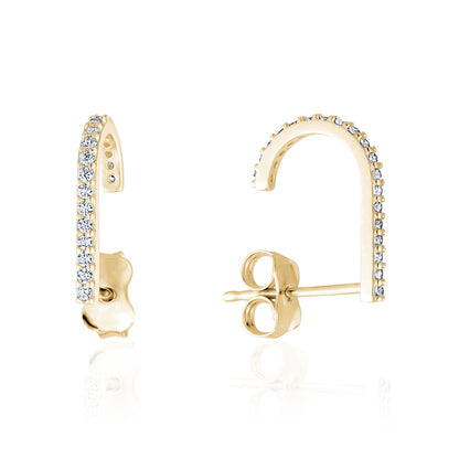 10KY CZ EAR LOBE HUGGER