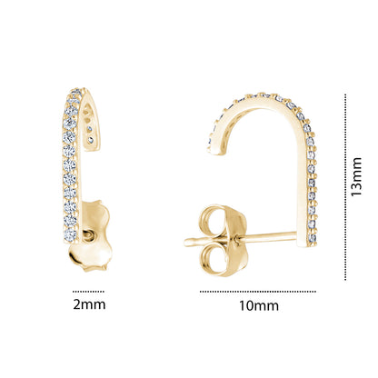 10KY CZ EAR LOBE HUGGER