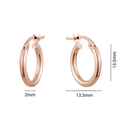 10K ROSE GOLD PLAIN HOOP ZA-6071