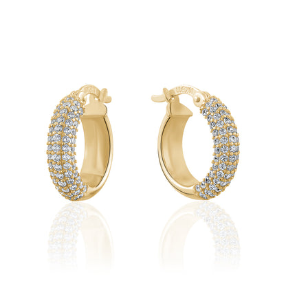 NEW!! 10KY MICRO PAVE CZ HOOPS