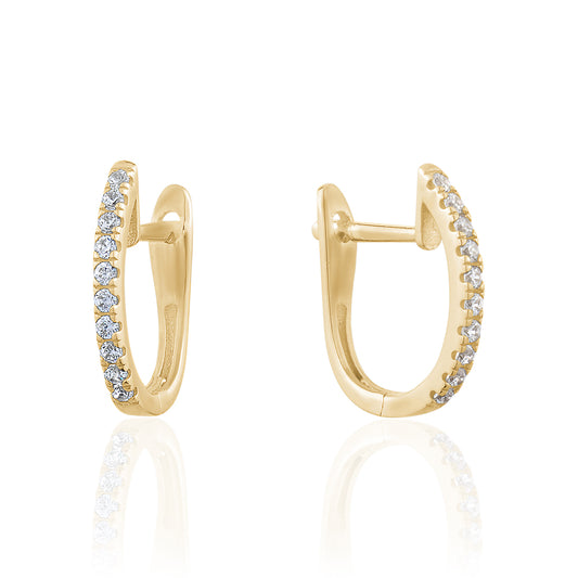 NEW!! 10KY CZ LEVER BACK EARRINGS