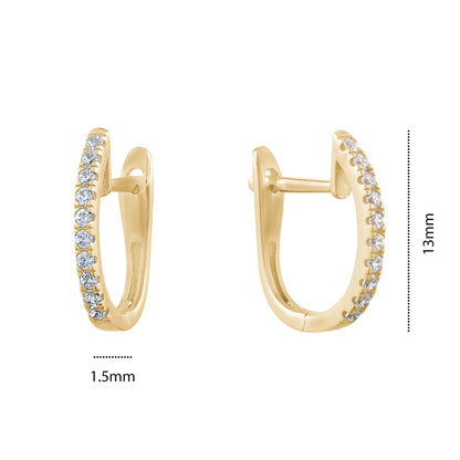 NEW!! 10KY CZ LEVER BACK EARRINGS
