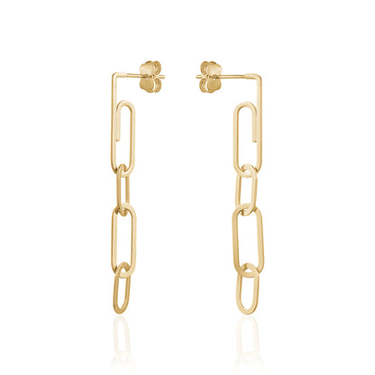 NEW!! 10KY PAPERCLIP DROP EARRINS