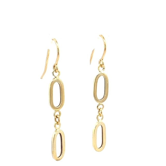 NEW!! 10KY OVAL DROPS EARRINGS