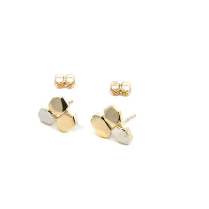 10KTT PEBBLE STUDS