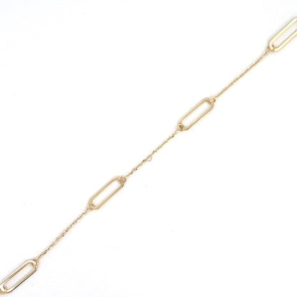 10KY PAPERCLIP SECTION BRACELET AND ANKLET