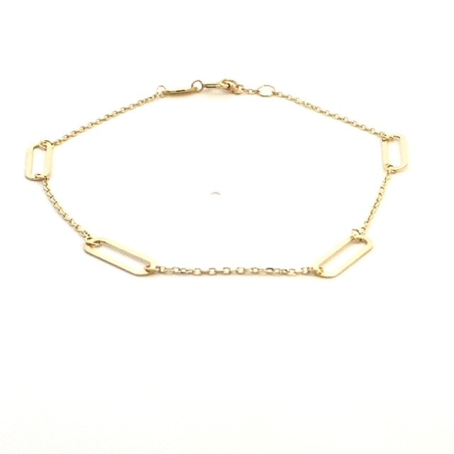 10KY PAPERCLIP SECTION BRACELET AND ANKLET