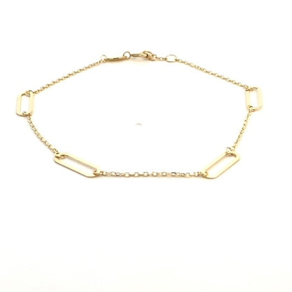 10KY PAPERCLIP SECTION BRACELET AND ANKLET