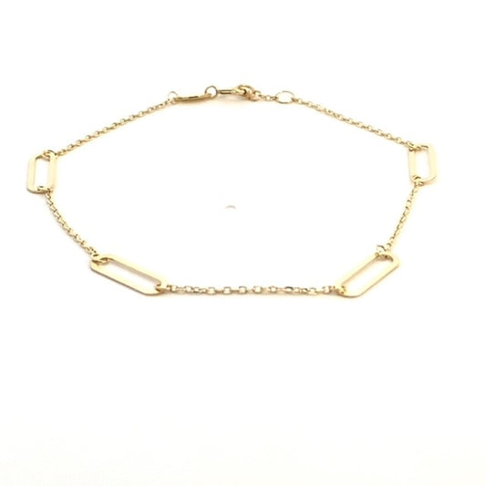 10KY PAPERCLIP SECTION BRACELET AND ANKLET