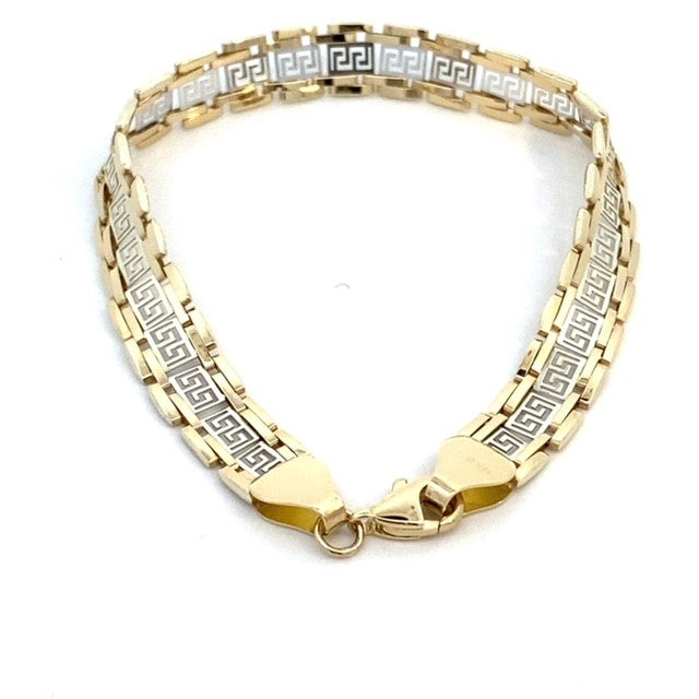 10K GREEK PATTERN LADIES BRACELET