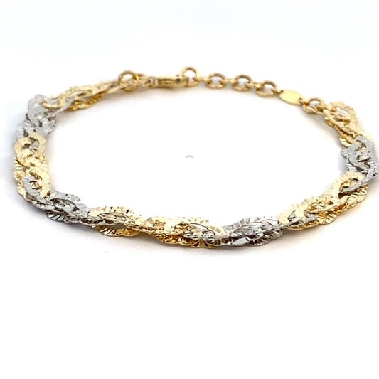 10K TT BRAIDED BRACELET