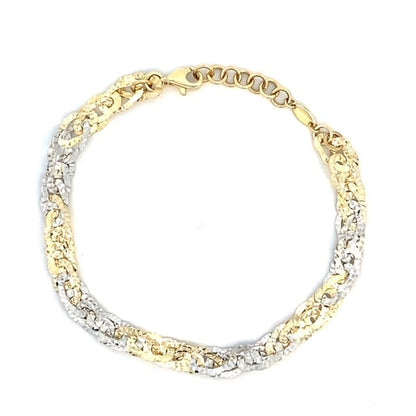 10K TT BRAIDED BRACELET