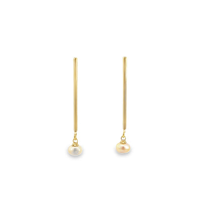 10KY DROP STUDS WITH PEARLS ZGL-6140