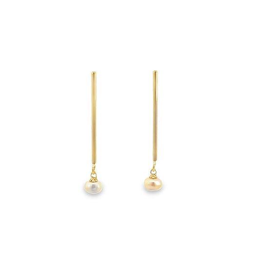 10KY DROP STUDS WITH PEARLS ZGL-6140
