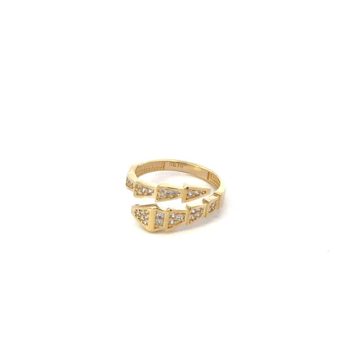 10KY CZ SNAKE RING ZJFR-0045