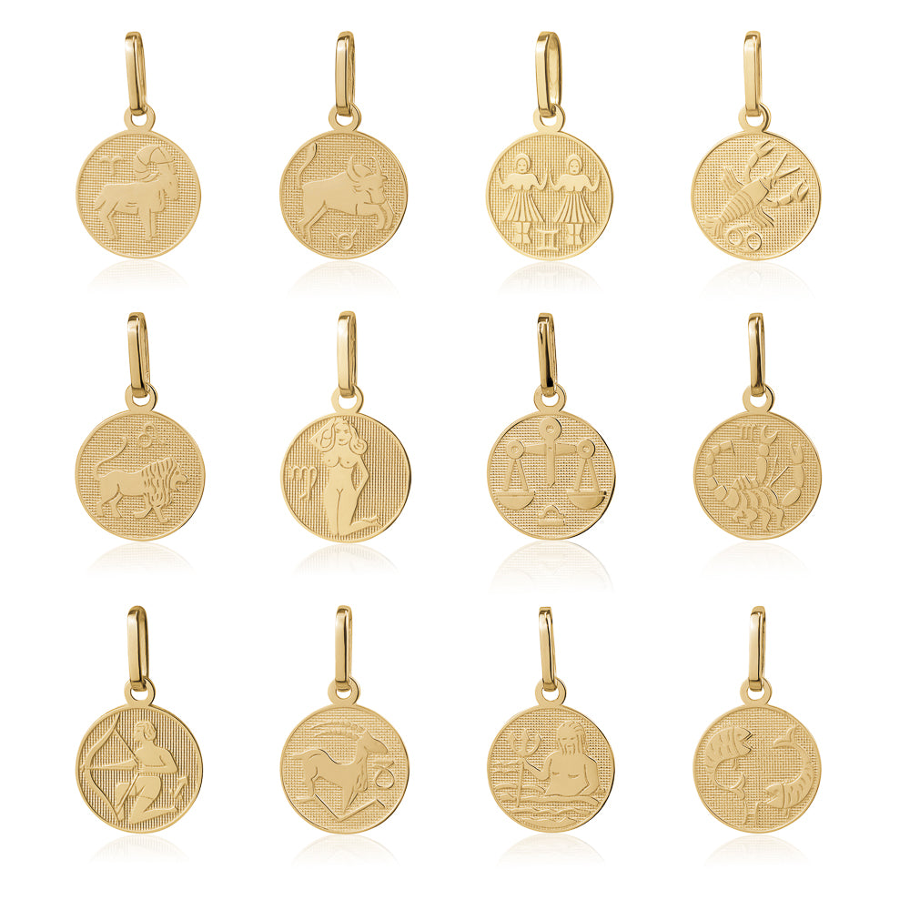10K SMALL ZODIAC CHARM PISCES