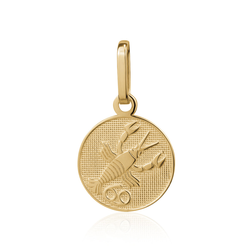 10K SMALL ZODIAC CHARM CANCER