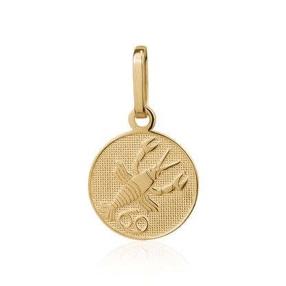 10K SMALL ZODIAC CHARM CANCER