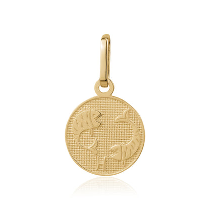 10K SMALL ZODIAC CHARM PISCES