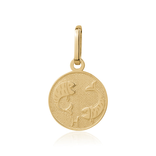 10K SMALL ZODIAC CHARM PISCES