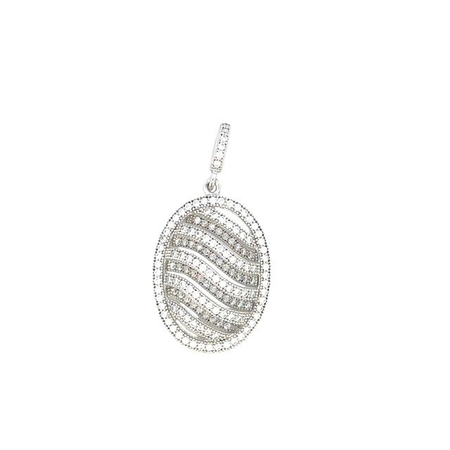 STERLING SILVER MICRO PAVE PENDANT ZS-4472