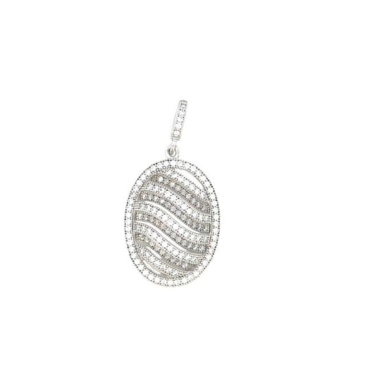 STERLING SILVER MICRO PAVE PENDANT ZS-4472