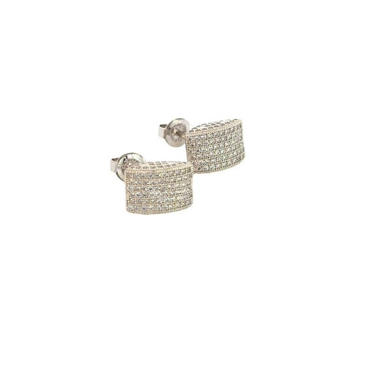 SILVER MICRO PAVE CZ STUDS ZS-4475
