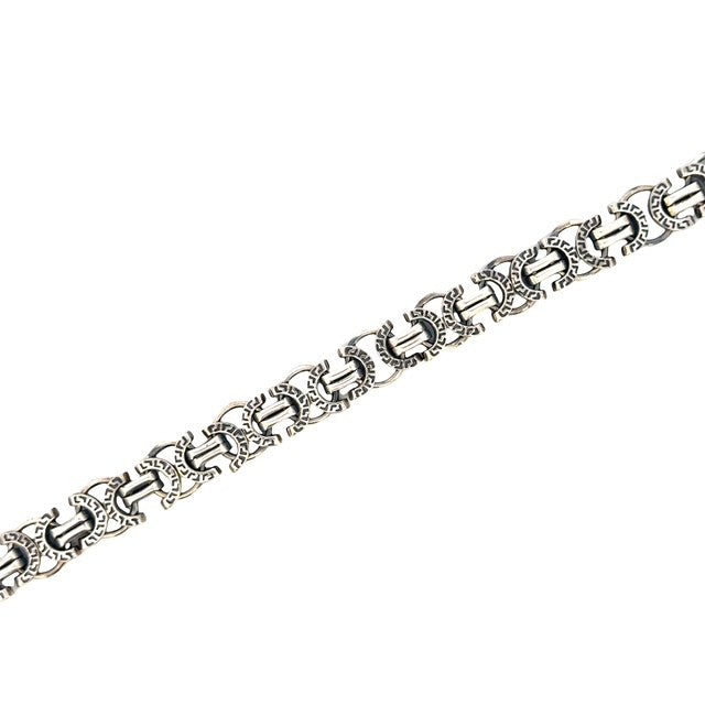 SILVER OXIDIZED MENS BRACELET ZS-4615