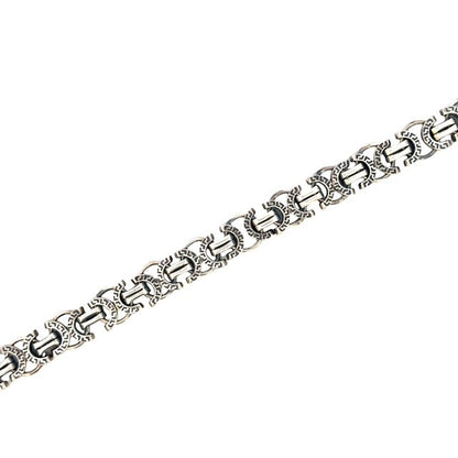 SILVER OXIDIZED MENS BRACELET ZS-4615