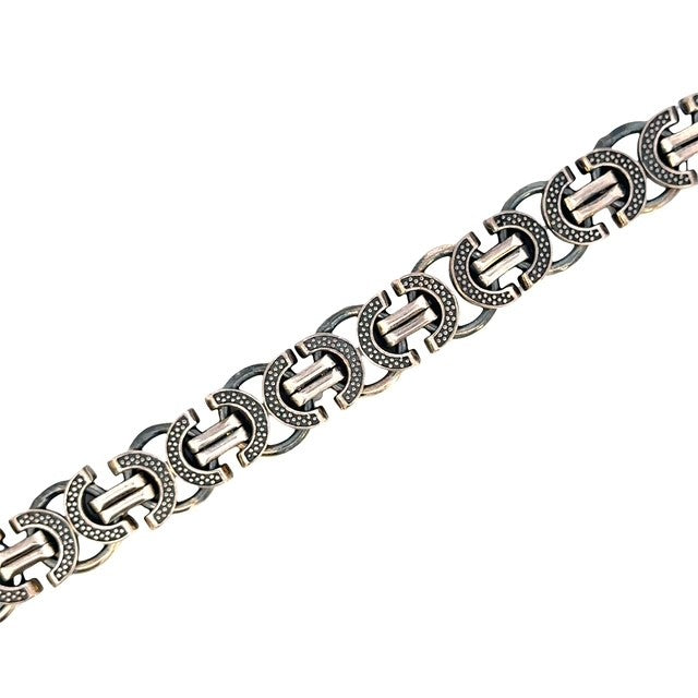 SILVER OXIDIZED MENS BRACELET ZS-4616