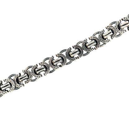 SILVER OXIDIZED MENS BRACELET ZS-4617