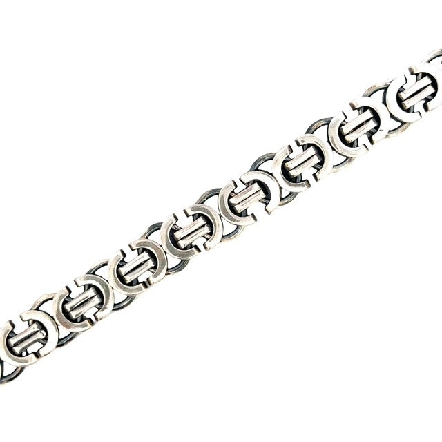 SILVER OXIDIZED MENS BRACELET ZS-4617
