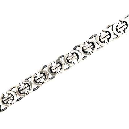SILVER OXIDIZED MENS BRACELET ZS-4617