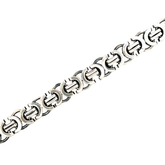 SILVER OXIDIZED MENS BRACELET ZS-4617