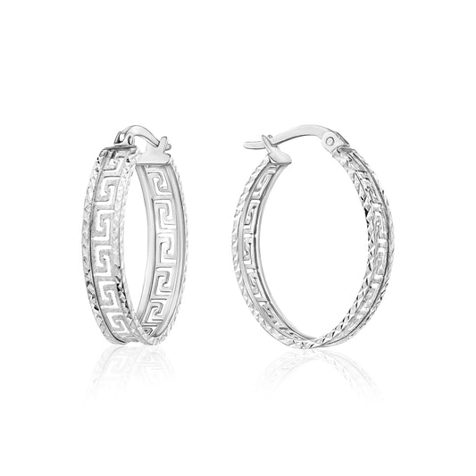 Sterling Silver Oval Hoops